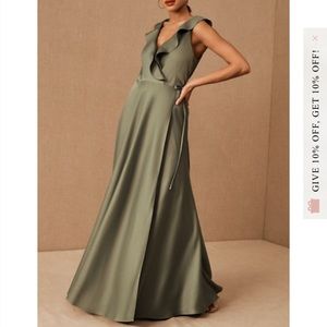 Tansy BHLDN bridesmaids dress in Moss